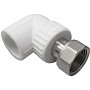 Угольник комбинированный ПП 20-3/4'' PN 25 с накидной гайкой белый VALFEX  купить в Екатеринбурге | "Проконсим"
