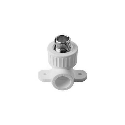 Угольник для смесителя НР VALFEX 25 PN 25 G-3/4'' НР белый купить в Екатеринбурге | "Проконсим"