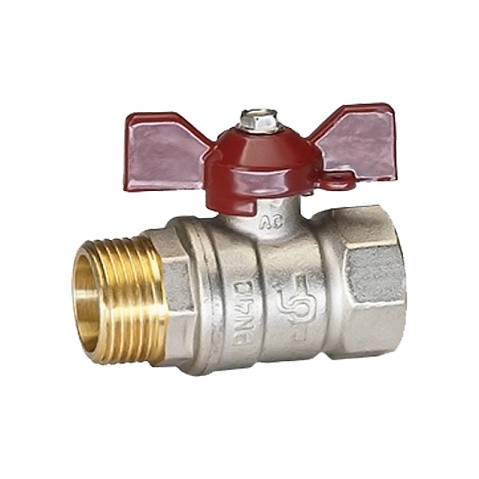 Кран латунный шаровой Temper 88.В-Н.1.Б DN 25 PN 40 бабочка муфта-штуцер купить в Екатеринбурге | "Проконсим"