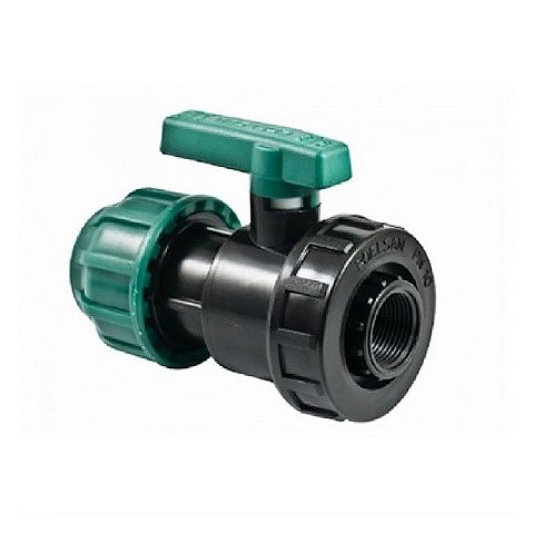 Кран шаровый ПЭ компрессионный комбинированный ВР DN 25-3/4'' PN 10 купить в Екатеринбурге | "Проконсим"