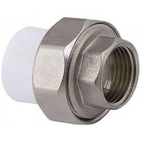 Муфта комбинированная ПП 32-1/2'' PN 25 разъёмная с внутренней резьбой белая PlasticPro купить в Екатеринбурге | "Проконсим"