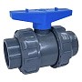 Кран шаровый клеевой НПВХ DN 50 PN 16 уплотнение EPDM/TPV черный Aquaviva AQVBVD50 купить в Екатеринбурге | "Проконсим"