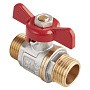 Кран латунный шаровой MVI AquaHit BV.315.04 DN 15 PN 25 бабочка штуцер-штуцер полнопроходной никелированный купить в Екатеринбурге | "Проконсим"