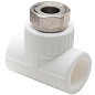 Тройник комбинированный ПП 25-3/4'' PN 25 с накидной гайкой белый РТП 14271 купить в Екатеринбурге | "Проконсим"