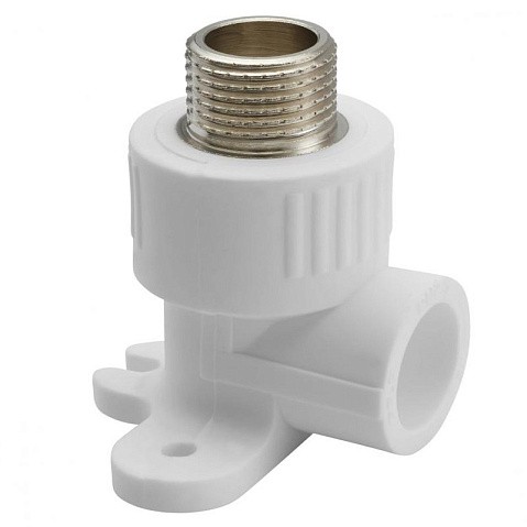 Угольник установочный ПП 20-1/2'' PN 25 с наружной резьбой белый РТП 10806 купить в Екатеринбурге | "Проконсим"