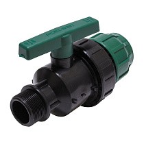 Кран шаровый ПЭ PN 10 компрессионные комбинированный обжимное-щтуцер купить в Екатеринбурге | "Проконсим"