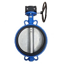 Затворы поворотные дисковые DN 200-300 PN 16(10) межфланцевые диск из нержавеющей стали с редуктором купить в Екатеринбурге | "Проконсим"