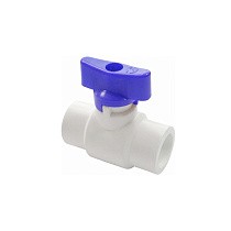 Краны шаровые ПП DN 20-25 PN 25 полупроходные белые с синей ручкой Valfex купить в Екатеринбурге | "Проконсим"