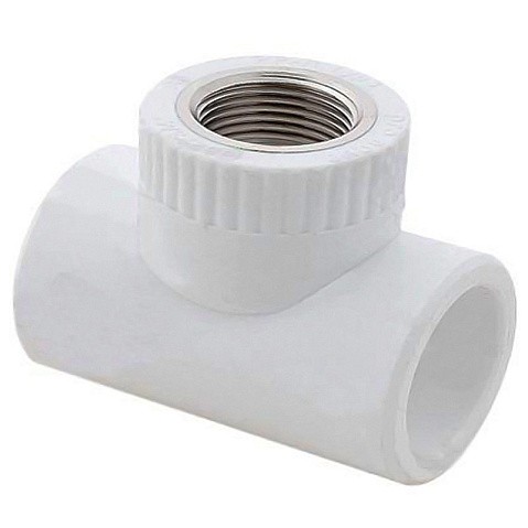 Тройник комбинированный ПП 20-1/2'' PN 25 с наружной резьбой белый РТП 10753 купить в Екатеринбурге | "Проконсим"