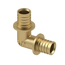 Угольники латунные для PEX-PEX труб DN 16-40 PN 16 под надвижную гильзу РосТурПласт купить в Екатеринбурге | "Проконсим"