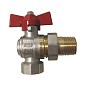 Кран латунный шаровой SGL 11Б27п DN 20 PN 25 угловой никелированный американка бабочка купить в Екатеринбурге | "Проконсим"