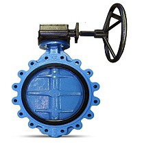 Затворы чугунные дисковые DN 350-600 PN 16 межфланцевые с резьбовыми проушинами диск из нержавеющей стали с редуктором FAF 3600 купить в Екатеринбурге | "Проконсим"