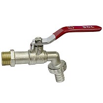 Краны водоразборные DN 15-20 PN 10 никелированные под шланг рычаг SGL купить в Екатеринбурге | "Проконсим"