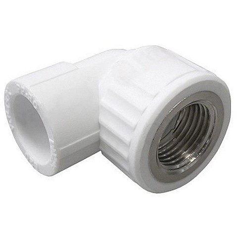 Угольник комбинированный ПП 32-1/2'' PN 25 с внутренней резьбой белый VALFEX  купить в Екатеринбурге | "Проконсим"