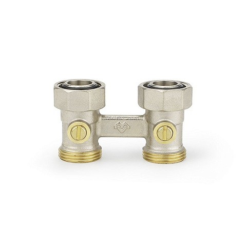 Узелы нижнего подключения VARMEGA VM141 DN20 прямой двухтрубный 3/4''x3/4'' евроконус муфта-штуцер купить в Екатеринбурге | "Проконсим"
