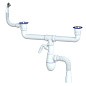 сифон для двойной мойки Unicorn В741V, 40х50 гибкий отвод, 1 1/2'' х40 с отводом для стиральной машины, круглый перелив купить в Екатеринбурге | "Проконсим"