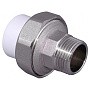 Муфта комбинированная ПП 20-1/2'' PN 25 разъёмная с наружной резьбой белая VALFEX  купить в Екатеринбурге | "Проконсим"