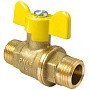 Краны латунные шаровые газовые 11Б27фтМ DN 15-20 PN 40 бабочка штуцер-штуцер Valfex.279.LB3 купить в Екатеринбурге | "Проконсим"