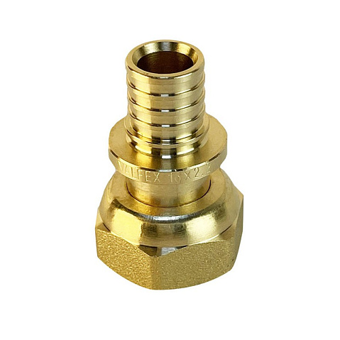 Муфта латунная для PEX труб 20-3/4'' PN 16 S-2,8мм переходная  с накидной гайкой Valfex VF.422.AF купить в Екатеринбурге | "Проконсим"