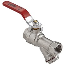 Краны латунные шаровые DN 15-20 PN 25 никелированные с фильтром рычаг муфта-муфта MVI BV.631 купить в Екатеринбурге | "Проконсим"