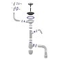 Сифон для мойки Unicorn В427, 40х50 гибкий отвод, 3 1/2'' х40 с отводом для стиральной машины, круглый и прямоугольный перелив купить в Екатеринбурге | "Проконсим"
