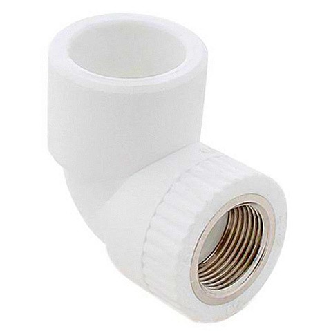 Угольник комбинированный ПП 20-1/2'' PN 25 с внутренней резьбой белый РТП 10790 купить в Екатеринбурге | "Проконсим"