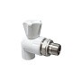 Кран шаровой для радиатора ПП 20-1/2'' PN 25 угловой с американкой белый VALFEX  купить в Екатеринбурге | "Проконсим"